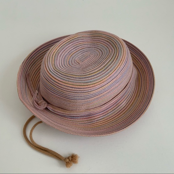 Heaslip Accessories - HEASLIP Gorgeous Summer Hat w/ Striped Pink Shades